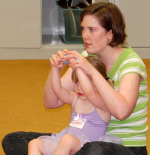 A daughter and her mother participate in a CSA Prelude class.