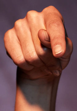 Photo of hand practicing American Sign Language