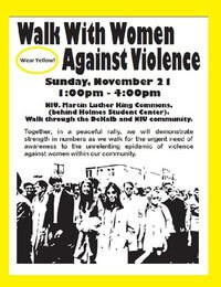Walk With Women Against Violence poster