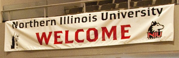 Photo of "Welcome" sign at open house