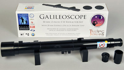 Families can assemble telescopes like those used by Galileo.