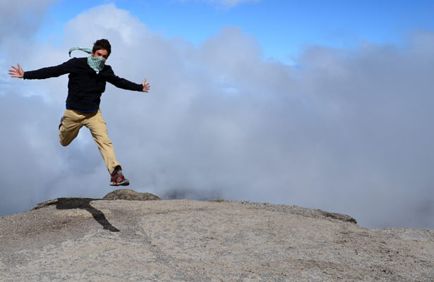 NIU student Alan Hurt reaches the top of Mt. Kilimanjaro.