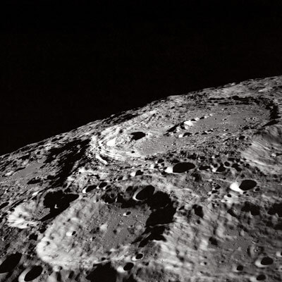 NASA image of craters on the moon.