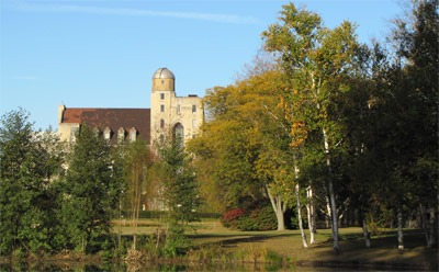 Davis Hall in autumn