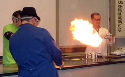 A demonstration of dragon's breath.