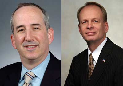 Eric D. Isaacs and Leland A. Strom were awarded honorary doctorates from NIU in the spring of 2011.