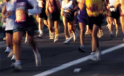Photo of runners in a road race