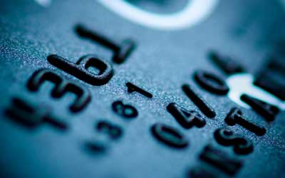 Close-up photo of credit card