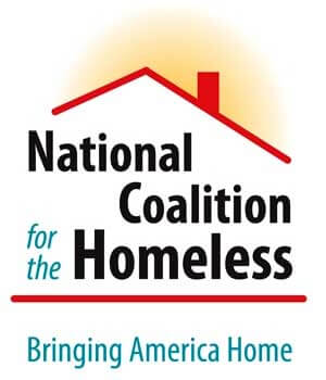 Logo of the National Coalition for the Homeless: Bringing America Home