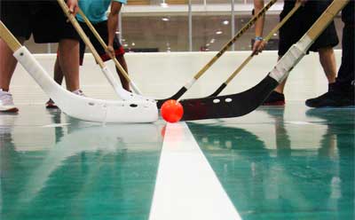 Photo of indoor floor hockey