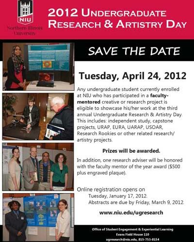2012 Undergraduate Research & Artistry Day poster