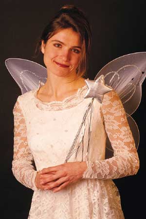 Photo of a woman costumed as a fairy
