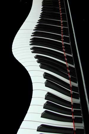 Photo of “wavy” piano keys