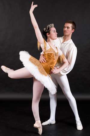 Bryan Connor and Annie Mushrush perform in the Ballet Section of the classical ballet, “Raymonda,” in the final performance of the School of Theatre and Dance 2011-2012 season, “Siecle de Ballet.”
