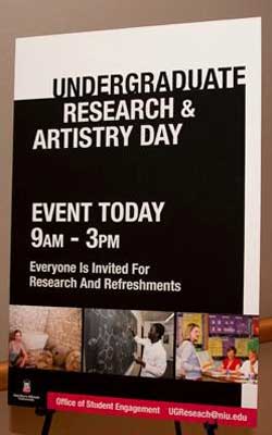 Undergraduate Research & Artistry Day sign