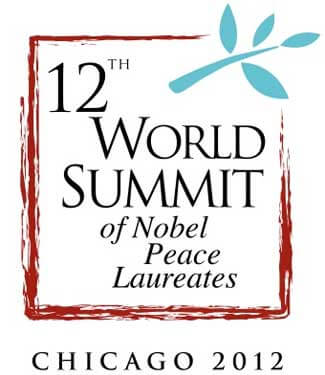 Logo of the 12th World Summit of Nobel Peace Laureates - Chicago 2012