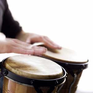 Photo of hands playing drums