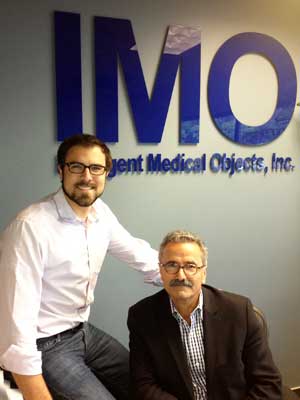 Matt Cardwell (left) and Frank Naeymi-Rad, CEO and chairman of the board at IMO.
