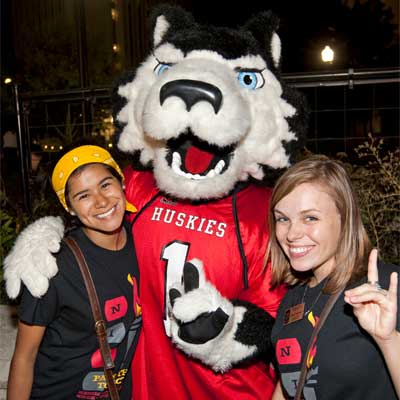 Victor E. Huskie and friends