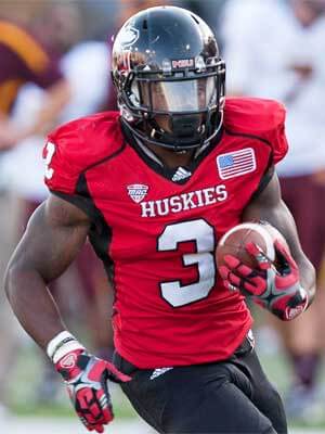 Akeem Daniels ran 128 yards on 17 carries, with one score, in NIU’s 2012 Mid-American Conference Championship victory over Kent State. 
