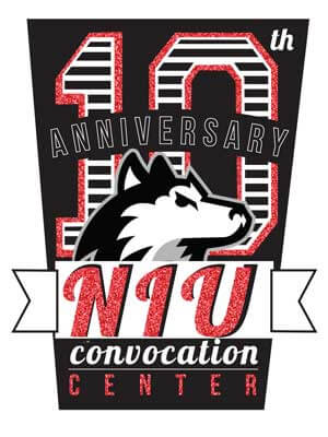 10th Anniversary NIU Convocation Center logo