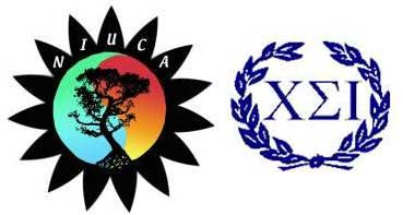 Logos of the NIU Counseling Association and Chi Sigma Iota