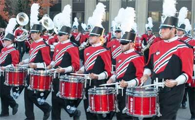 Huskie Marching Band drumline