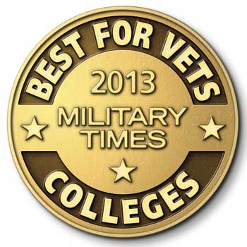 Official seal: 2013 Military Times Best for Vets - Colleges
