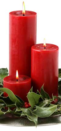 Photo of red Christmas candles
