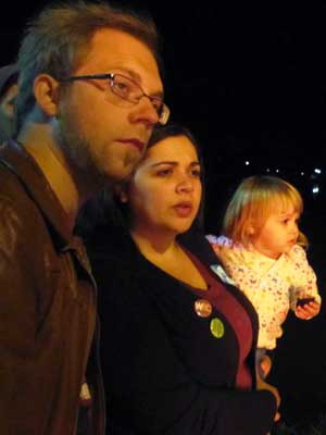 Katie Seelinger and her family at Take Back the Night 2010.