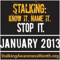 Stalking Awareness Month logo