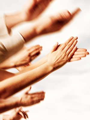 Photo of hands clapping