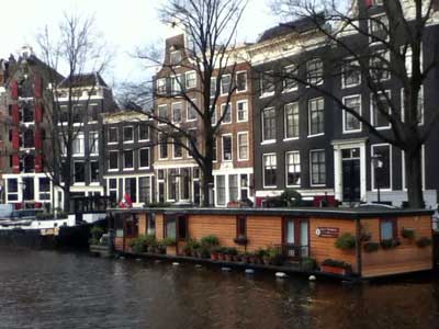 Photo of a canal in Amsterdam. Photo courtesy Christopher Jones.