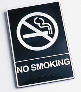 Photo of a NO SMOKING sign