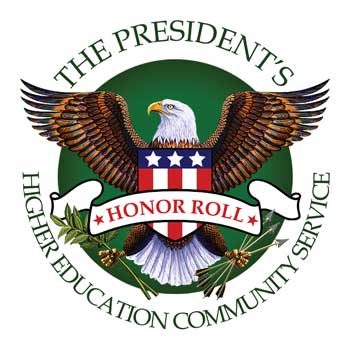 The President's Higher Education Community Service badge