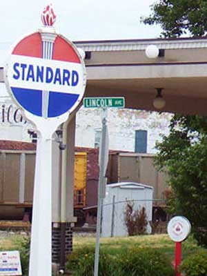 Old Standard Oil Station in Rochelle, Ill.