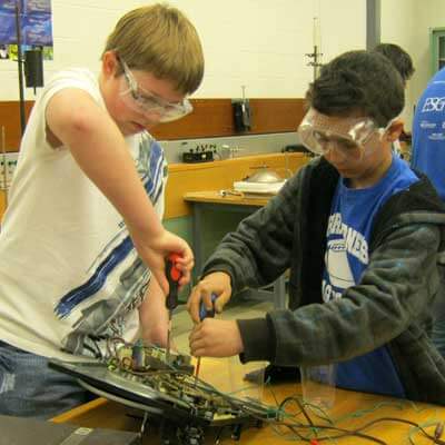 STEM camps offer sessions such as the Tinker Lab, where campers can take electronics apart and see how they work.
