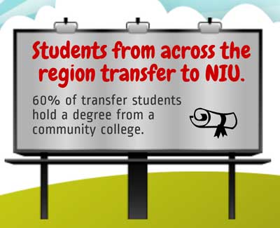 Students from across the region transfer to NIU.