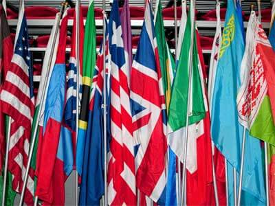 Photo of international flags