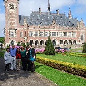 The NIU group in front of Peace Palace in the Netherlands.