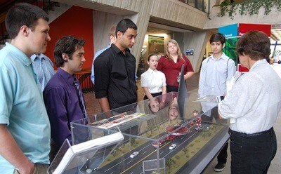 Students in the inaugural Summer Research Opportunities Program during a visit to Fermi National Accelerator Laboratory.