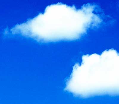 Photo of white clouds in a blue sky