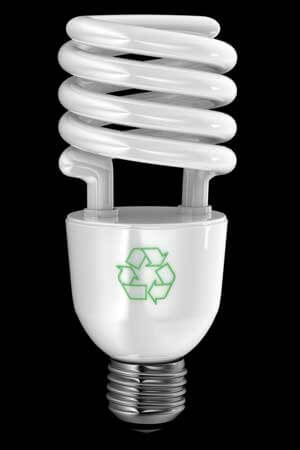 Photo of an energy-efficient light bulb