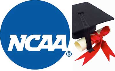 NCAA logo with graduation cap and diploma