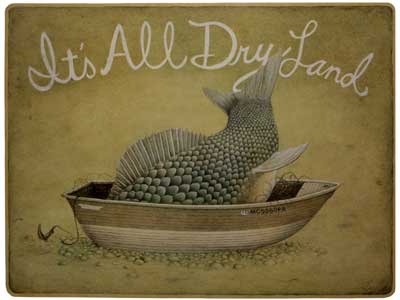 “Dry Land” by Michael Barnes. Lithograph (2012)
