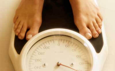 Photo of feet on a scale