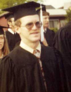 Carl Johnson graduates from Utah State University in 1977.
