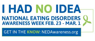I HAD NO IDEA (National Eating Disorders Awareness Week logo)