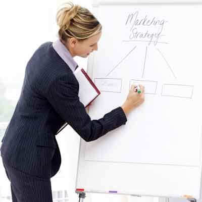 Photo of a woman making a business presentation