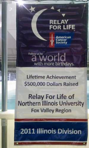 A Relay for Life banner from 2011